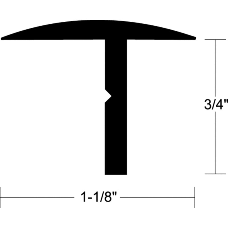 Taco A500304TAL12 Aluminum T Hatch Trim 3/4" x 1-1/8" x 12'