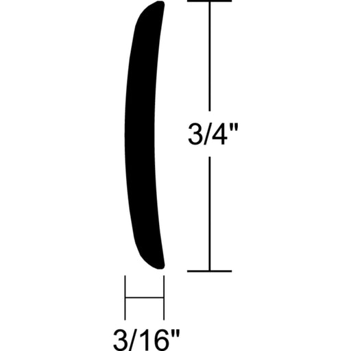 Taco A510104TAL12DA Alum Edge Trim 3/16 X 3/4