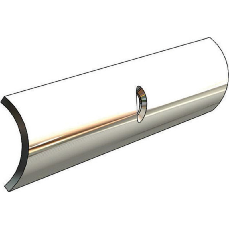 Taco S114650P12 1 X 12' SS Hollow Back Rub Rail