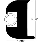 Flex Vinyl Rub Rail Kit 50' Black & White
