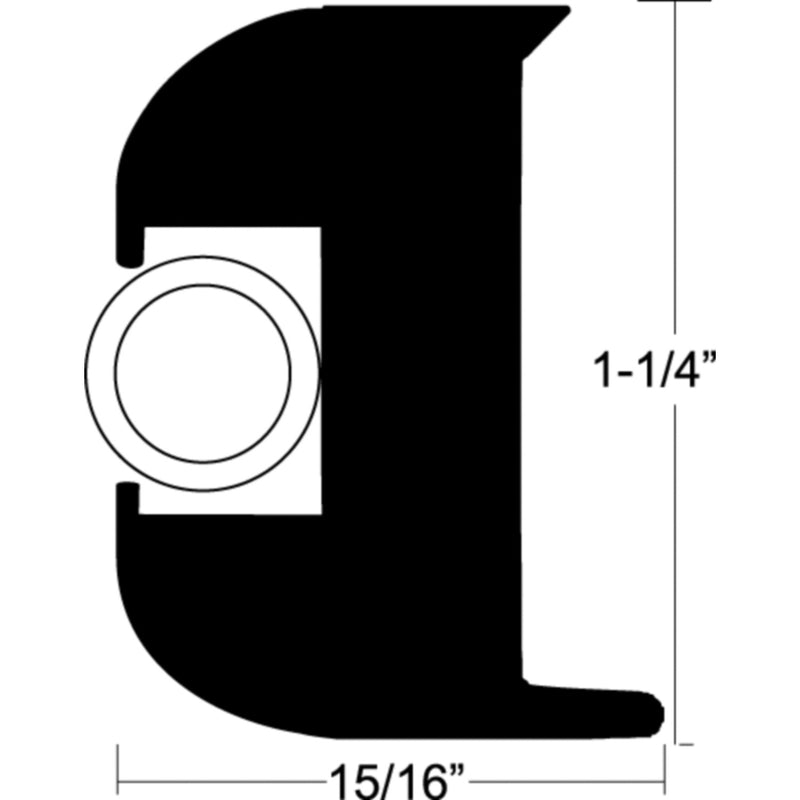 Flex Vinyl Rub Rail Kit 50' Black & White