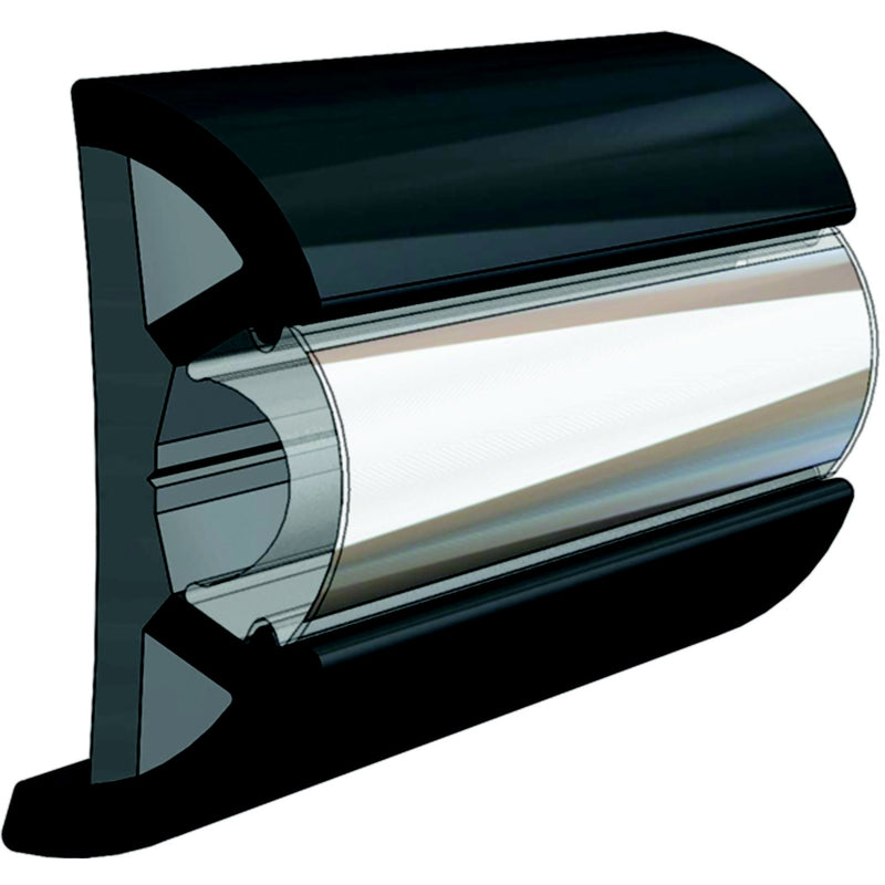 Taco V119960BBK602 Suproflex Rub Rail Kit, Small, 60', Black/Chrome