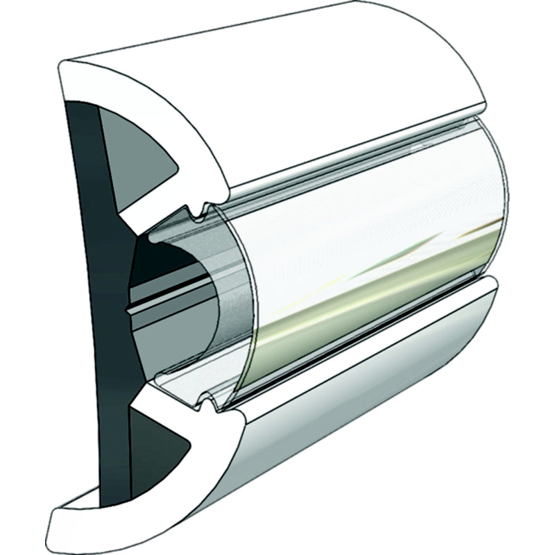 Taco V119960WCM602 Suproflex Rub Rail Kit, Small, 60', White/Chrome