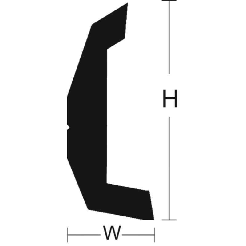 Rigid Vinyl Rub Rail, Black, 1-7/8" H x 3/4" W x 20' L