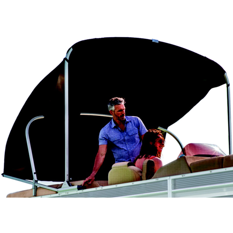 Lippert Sureshade Power Bimini ,Clear Anodized Frame, Black Canvas