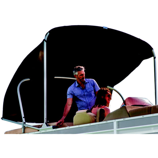 Lippert Sureshade Power Bimini ,Clear Anodized Frame, Black Canvas