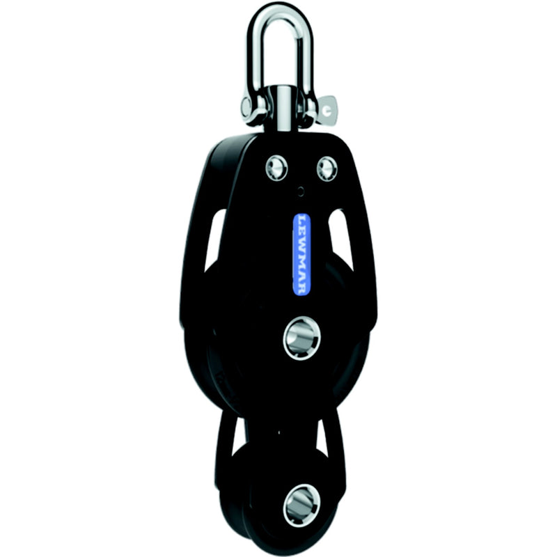 Lewmar 50MM HTX Block, Fiddle, Black, 3/8" (10mm) Line