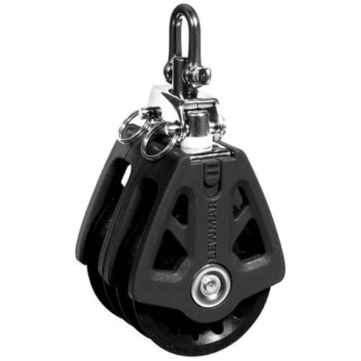 Lewmar 50MM Synchro Block, Synchro Block, Double Black, 1/4" - 3/8" Line