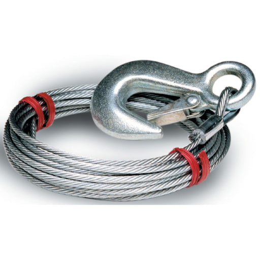 Tie Down Engineering Galvanized Steel 7 x 19 Winch Cable With Galvanized Latch Hook