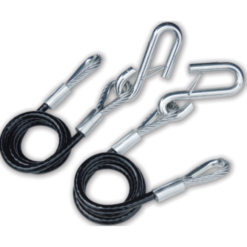 Tie Down Engineering 59541 36" Black Vinyl Jacketed Hitch Cables With "S" Hooks - Sold as Pair