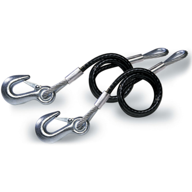 Tie Down Engineering 36" Black Vinyl Jacketed Hitch Cables With "S" Hooks - Sold as Pair
