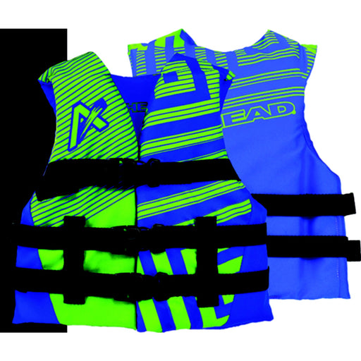 Airhead 3008103ABLLG Child/Youth Trend Vest, Youth, Green/Blue