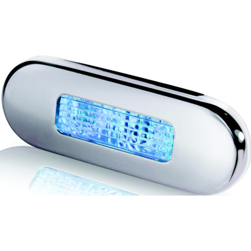 Hella Oblong LED Step Lamp, 12/24V, SS w/Blue LEDs