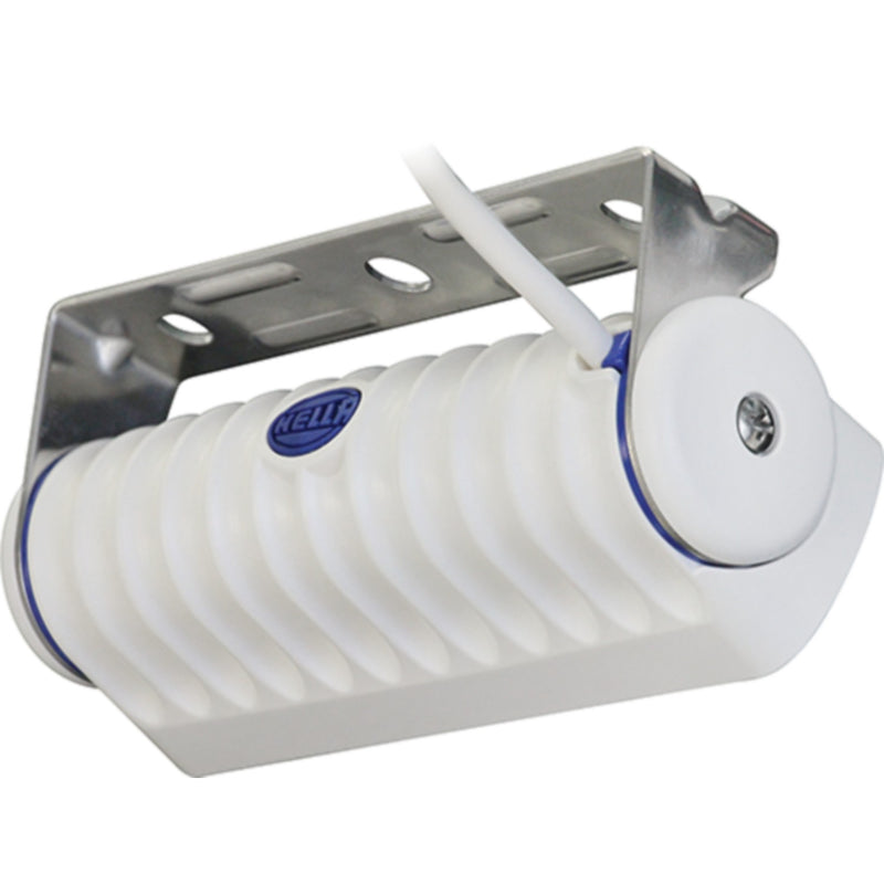 Hella Sea Hawk-R 9-33V DC Bracket Mount White Light LED Floodlight, White Housing, Spread