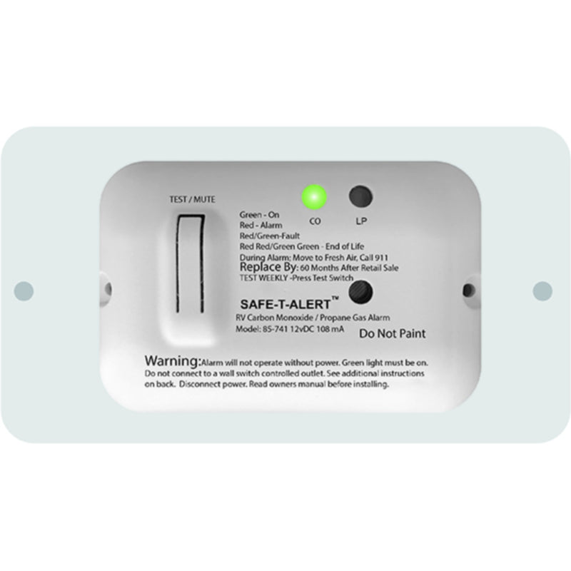 MTI Industries 85741WT 85 Series Safe-T-Alert CO/Propane Alarm, White