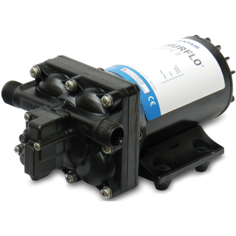 Shurflo Blaster II Black 45 PSI 3.5 GPM Washdown Pump 9" x 5" x 4 1/8"