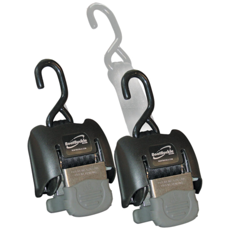 BoatBuckle G2 Retractable Transom Tie-Downs Stainless Steel Up to 43" (2 Per Pack)