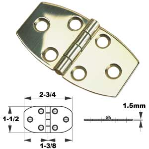 S/S DOOR HINGE 2-3/4ininX1-1/2inin in