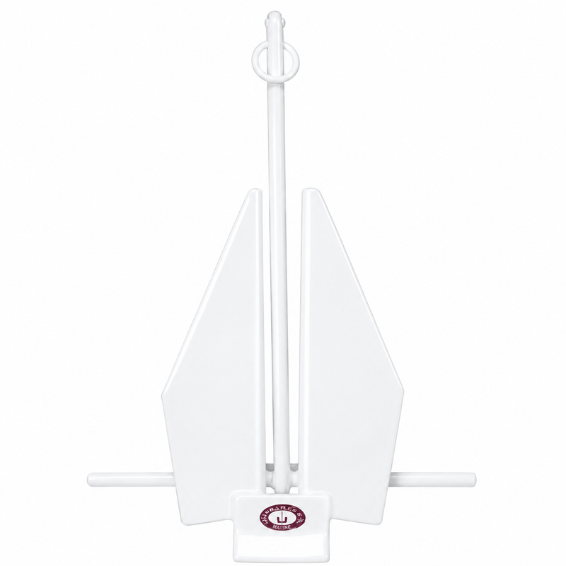 Greenfield PVC-Coated Fluke-Type Slip Ring Anchor – White