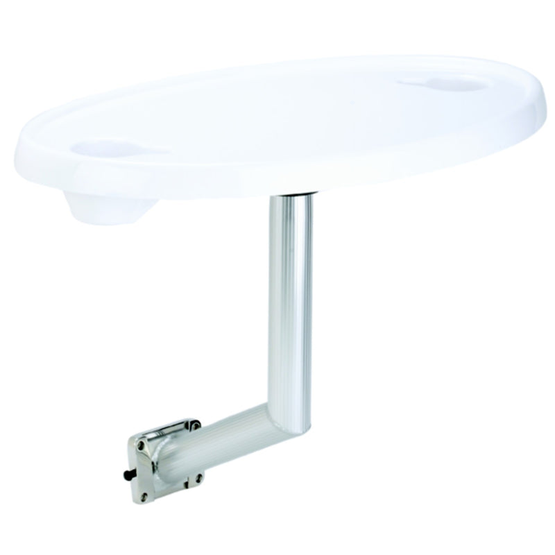 Oval Acrylic Table, Side Mt.