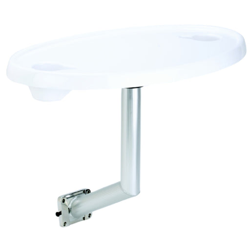 Oval Acrylic Table, Side Mt.