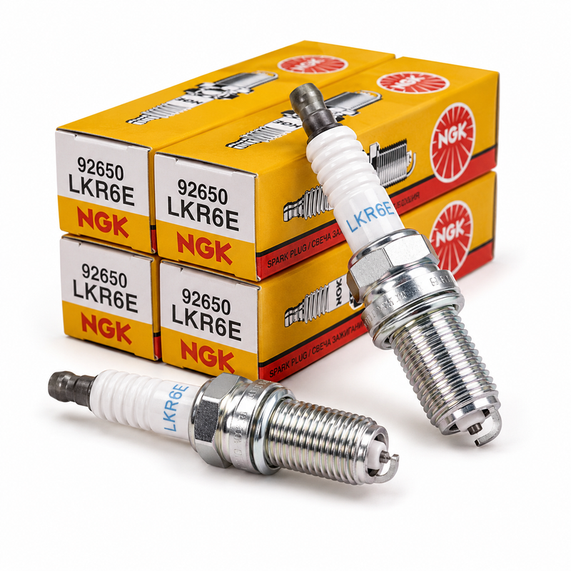 NGK LKR6E Laser Platinum Spark Plug | #92650 | 4-Pack | Honda & Kawasaki 4-Stroke