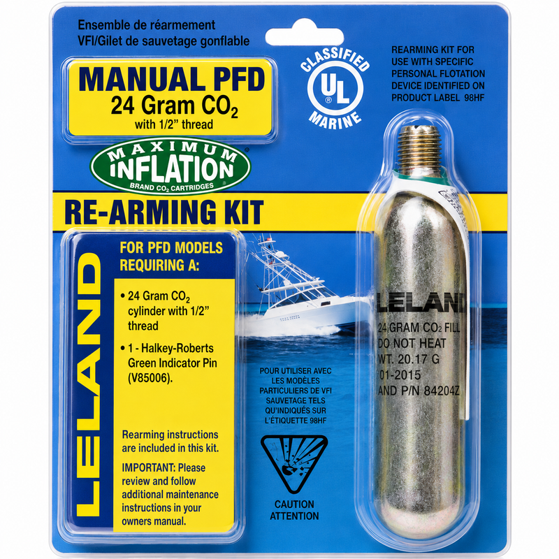 Leland 840AMU84204Z Inflatable PFD Rearming Kit, Manual, 24-Gram