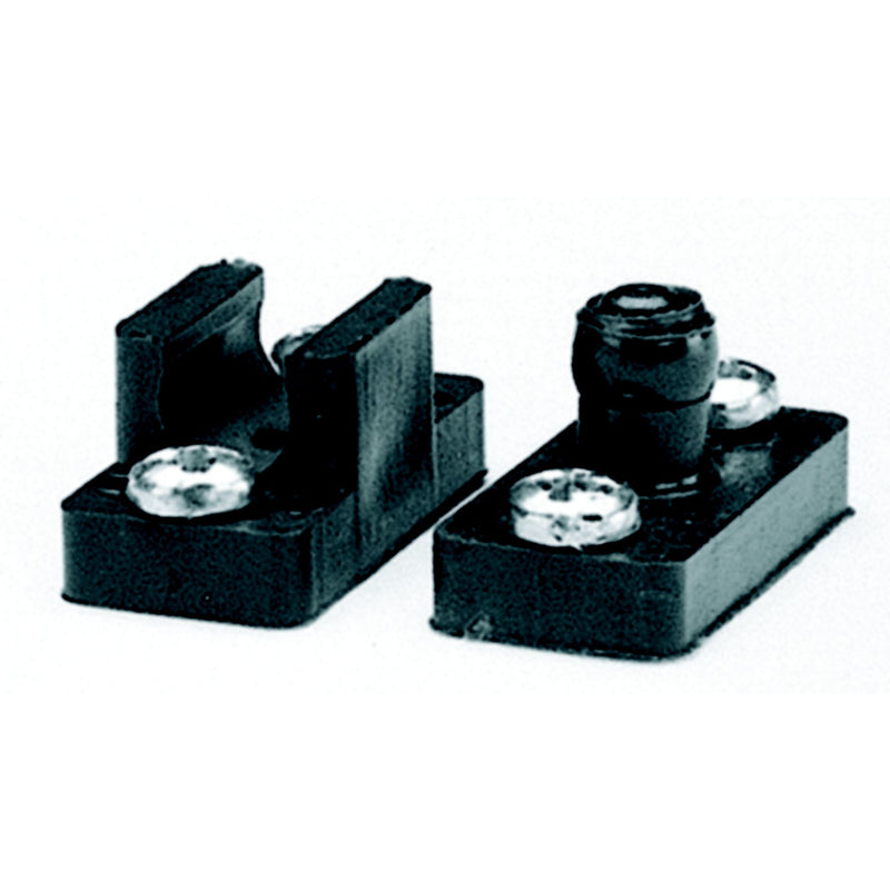 Taylor Black Thermoplastic Door Catches With Ball Stud, Catch and Screws (1 Set)