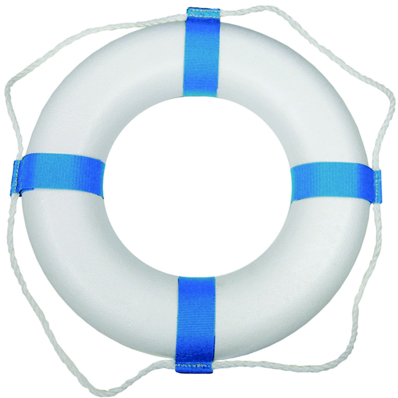 Taylor 25" Decorative Ring Buoy, White/Blue (Not a Life Saving Device)