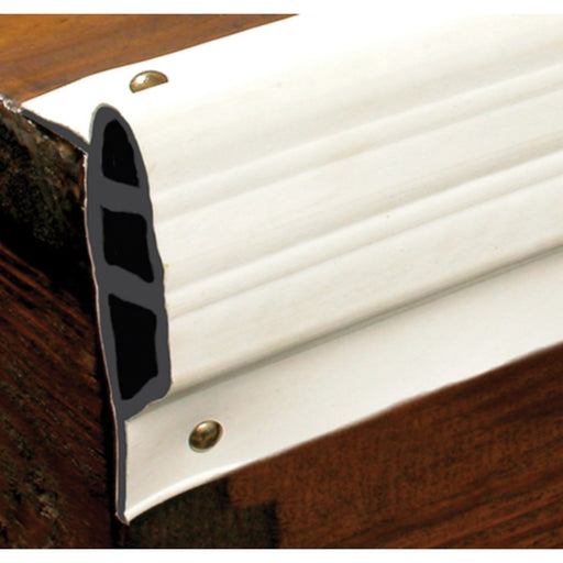 White, Medium Double Molded Vinyl Dock Edging. 10' Straight