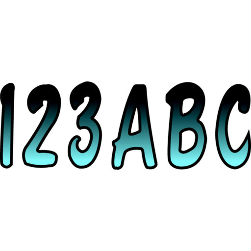 Hardline Series 200 Registration Kit, Cursive Font With Top to Bottom Color Gradations (Includes 4 Sets of 3" A-Z, 0-9)