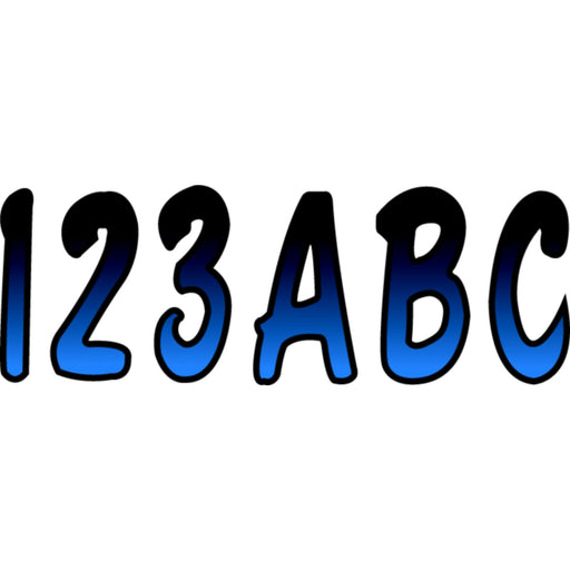 Hardline Series 200 Registration Kit, Cursive Font With Top to Bottom Color Gradations (Includes 4 Sets of 3" A-Z, 0-9)
