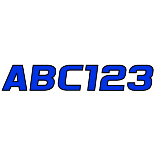 Hardline Series 700 Registration Kit, Solid Fill Colors With Black Outlines and Slanted European Font (Includes 4 Sets of 3" A-Z, 0-9)