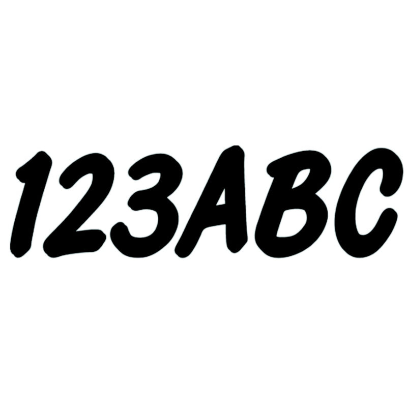 Hardline Series 400 Registration Kit, Smooth Cursive Font With Left to Right Color Gradation (Includes 4 Sets of 3" A-Z, 0-9)