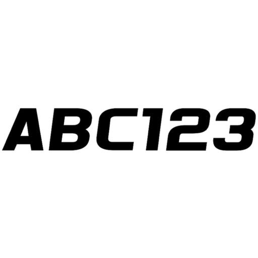 Hardline Series 700EC Registration Kit, Solid Fill Colors With Black Outlines and Slanted European Font (Includes 4 Sets of 3" A-Z, 0-9)