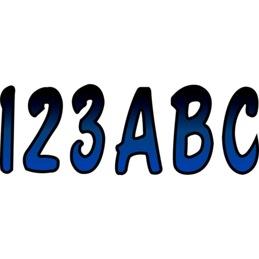 Hardline Series 200 Registration Kit, Cursive Font With Top to Bottom Color Gradations (Includes 4 Sets of 3" A-Z, 0-9)