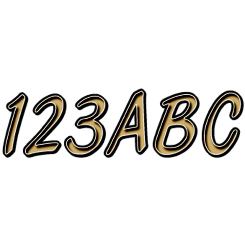 Hardline Series 400 Registration Kit, Smooth Cursive Font With Left to Right Color Gradation (Includes 4 Sets of 3" A-Z, 0-9)