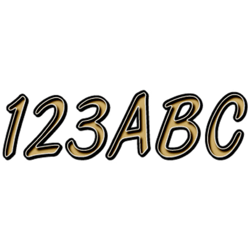 Hardline Series 400 Registration Kit, Smooth Cursive Font With Left to Right Color Gradation (Includes 4 Sets of 3" A-Z, 0-9)