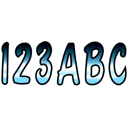 Hardline Series 200 Registration Kit, Cursive Font With Top to Bottom Color Gradations (Includes 4 Sets of 3" A-Z, 0-9)
