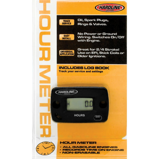 Hardline HR80632 Hourmeter Any Gas Engine, 2-1/8"L x 1-1/2"W x 5/8" H