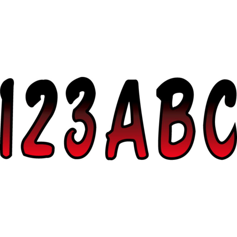 Hardline Series 200 Registration Kit, Cursive Font With Top to Bottom Color Gradations (Includes 4 Sets of 3" A-Z, 0-9)