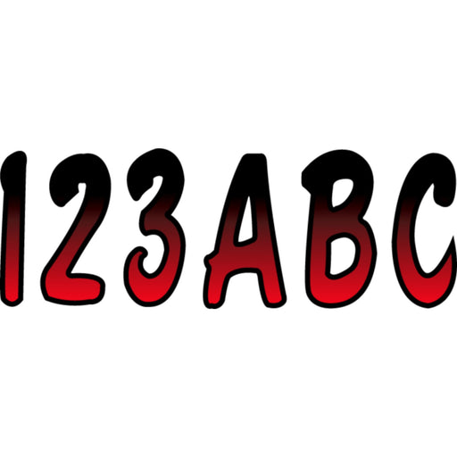 Hardline Series 200 Registration Kit, Cursive Font With Top to Bottom Color Gradations (Includes 4 Sets of 3" A-Z, 0-9)