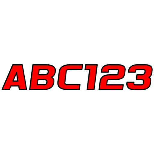 Hardline Series 700 Registration Kit, Solid Fill Colors With Black Outlines and Slanted European Font (Includes 4 Sets of 3" A-Z, 0-9)