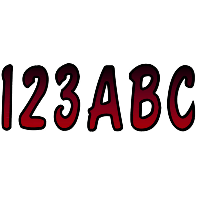 Hardline Series 200 Registration Kit, Cursive Font With Top to Bottom Color Gradations (Includes 4 Sets of 3" A-Z, 0-9)