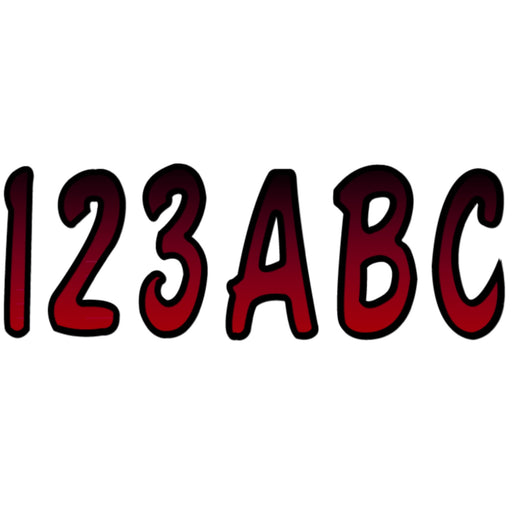 Hardline Series 200 Registration Kit, Cursive Font With Top to Bottom Color Gradations (Includes 4 Sets of 3" A-Z, 0-9)