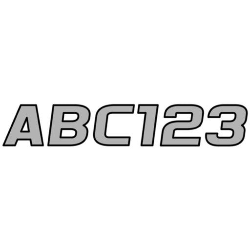 Hardline Series 700 Registration Kit, Solid Fill Colors With Black Outlines and Slanted European Font (Includes 4 Sets of 3" A-Z, 0-9)