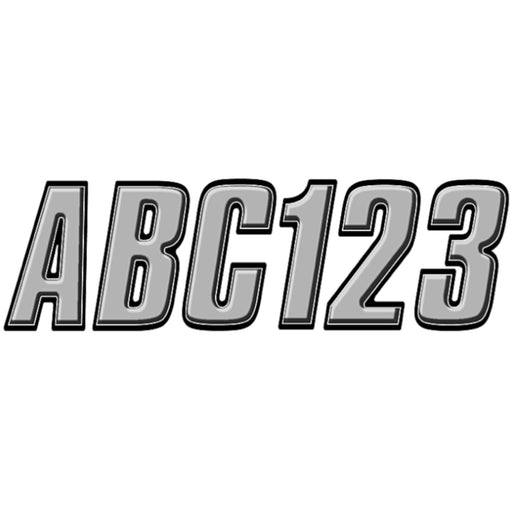 Hardline Series 800 Registration Kit, Block Style Solid Body With Bevel Effect, Contrasting Outline (Includes 4 Sets of 3" A-Z, 0-9)