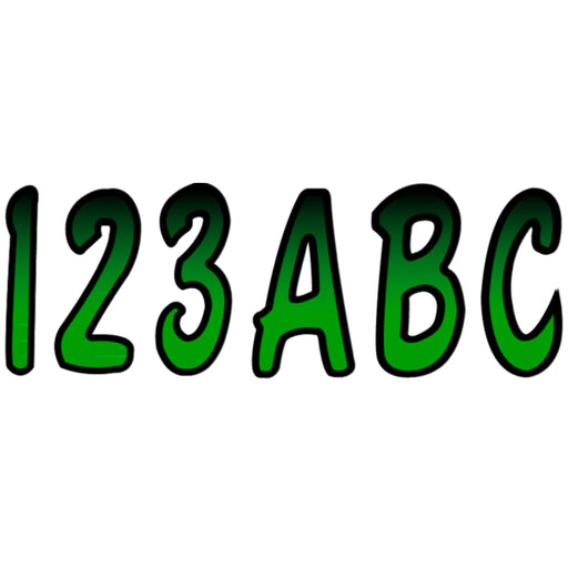 Hardline Series 200 Registration Kit, Cursive Font With Top to Bottom Color Gradations (Includes 4 Sets of 3" A-Z, 0-9)