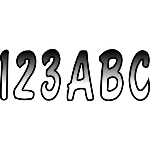 Hardline Series 200 Registration Kit, Cursive Font With Top to Bottom Color Gradations (Includes 4 Sets of 3" A-Z, 0-9)