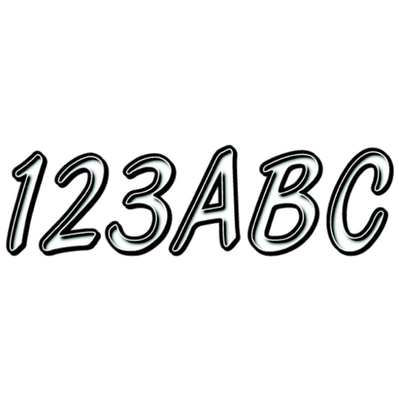 Hardline Series 400 Registration Kit, Smooth Cursive Font With Left to Right Color Gradation (Includes 4 Sets of 3" A-Z, 0-9)